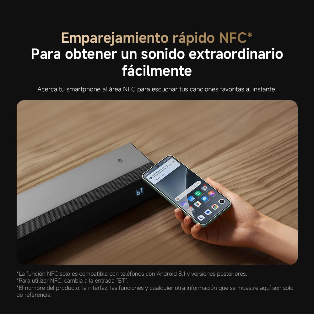 XIAOMI Soundbar Pro 2.1ch-Barra de Sonido TV de 300W con Graves potentes y subwoofer inalámbrico Externo. Compatible con Dolby Audio™ y DTS Virtual:X. Conexiones HDMI ARC/Óptico/Coaxial/Bluetooth