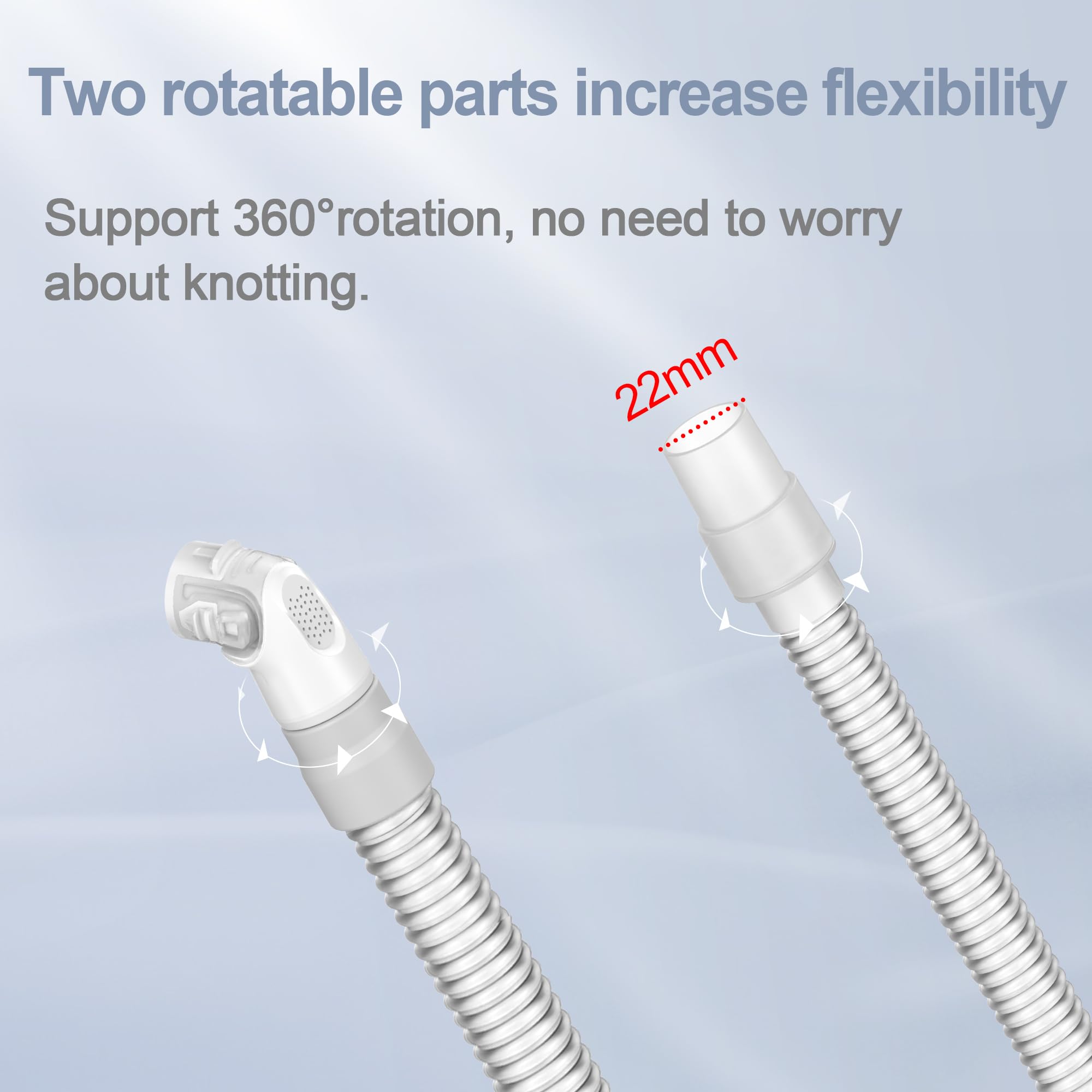 2 Paquets de Tuyaux de Remplacement pour Airfit N20, évitent les Fuites et Réduisent le Bruit