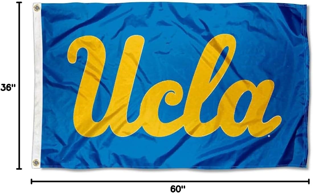 College Flags & Banners Co. UCLA Logo and USA Flag 3x5 Set
