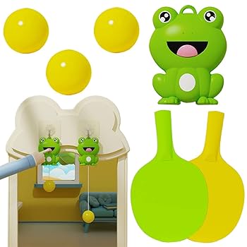 Amazon.co.jp: 卓球トレーナーセット カエルの形 屋内吊り下げ式