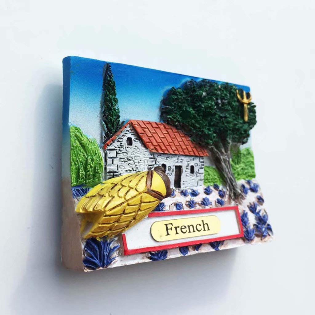 Magnete Frigorifero 3D Provenza Francia, Souvenir Da Viaggio In Resina Fatta A Mano, Decorazione Casa 6,5x6 Cm