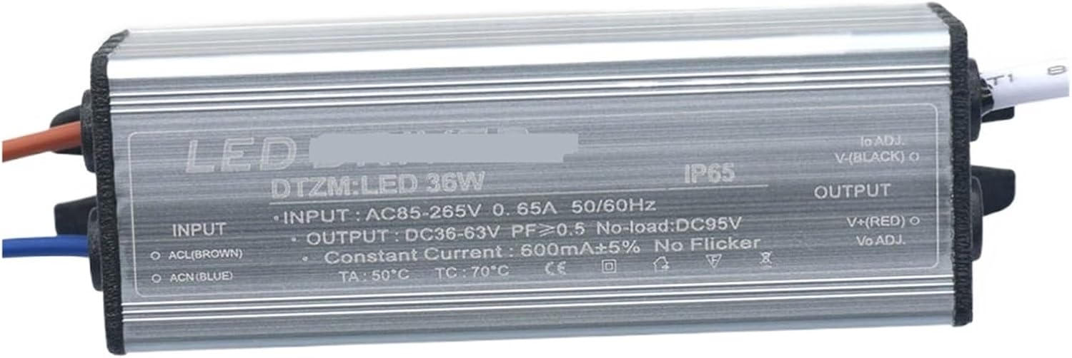 1PCS AC85-265V LED Driver 600mA 36W