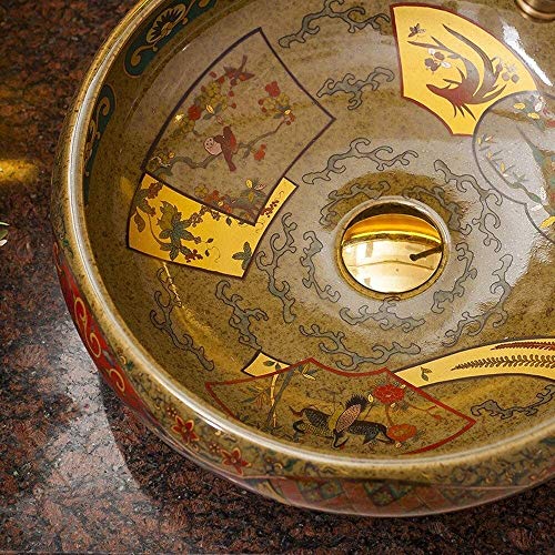 Vasque de salle de bain ronde marron pour rénover un plan de travail - 5