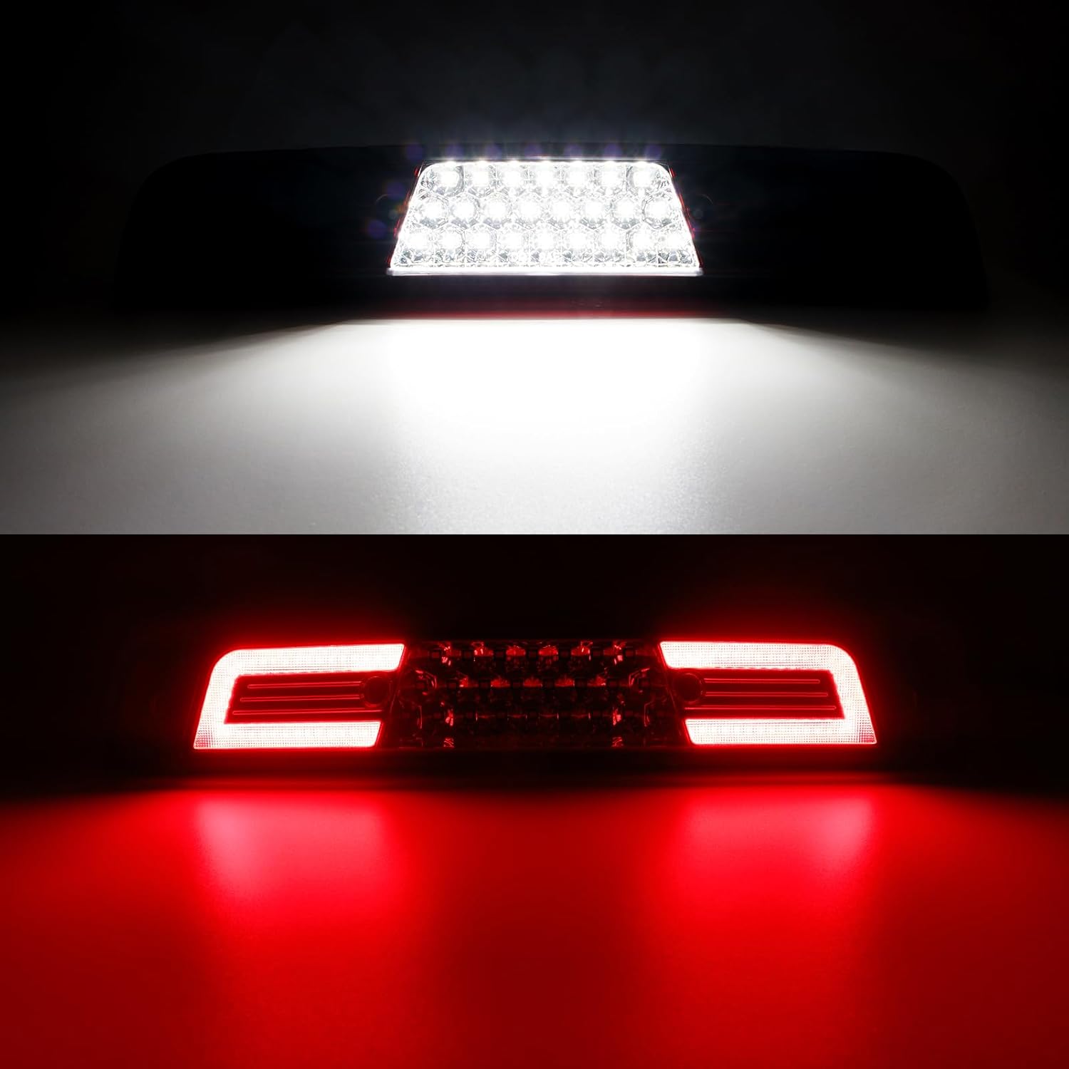 LED 3rd Third Brake Lights Replacement for Ram 1500 2019 2020 2021 2022 2023 2024, Rear Center High Mount Stop Cargo Lamp with Sealing Gasket, Ventilation Holes, Replace OE 68298380