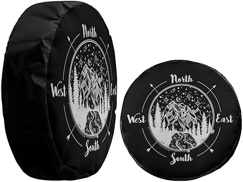 Miniatura 4 de Foruidea Brújula Cubierta de neumático de repuesto a prueba de polvo para remolque, RV, SUV y muchos vehículos de 18 pulgadas, 18 pulgadas para