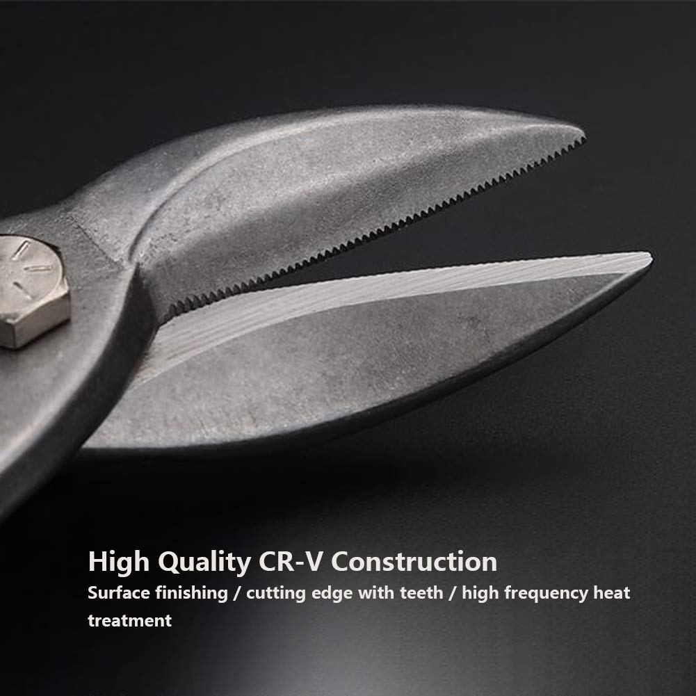 Tijera de hojalata para chapa, tijera de hojalata de corte derecho, almacenamiento seguro((S) Straight cut aviation scissors)
