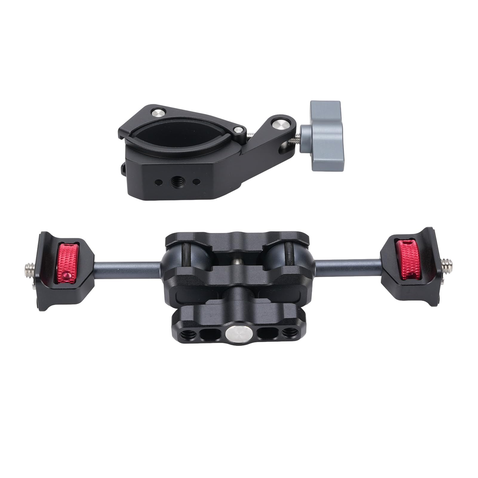 Supporto per Fotocamera a Morsetto, Morsa in Lega di Alluminio | Vite da 1/4 di pollice, gamma di serraggio da 55 mm, testa a sfera rotante, supporto per maniglia della bicicletta, per