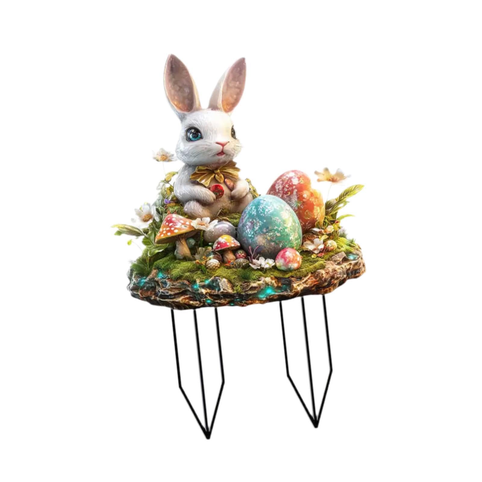 Garden Stakes Decoration Patio Stake Animal Sculpture for Fence Lawn Outdoor Style A-image-28