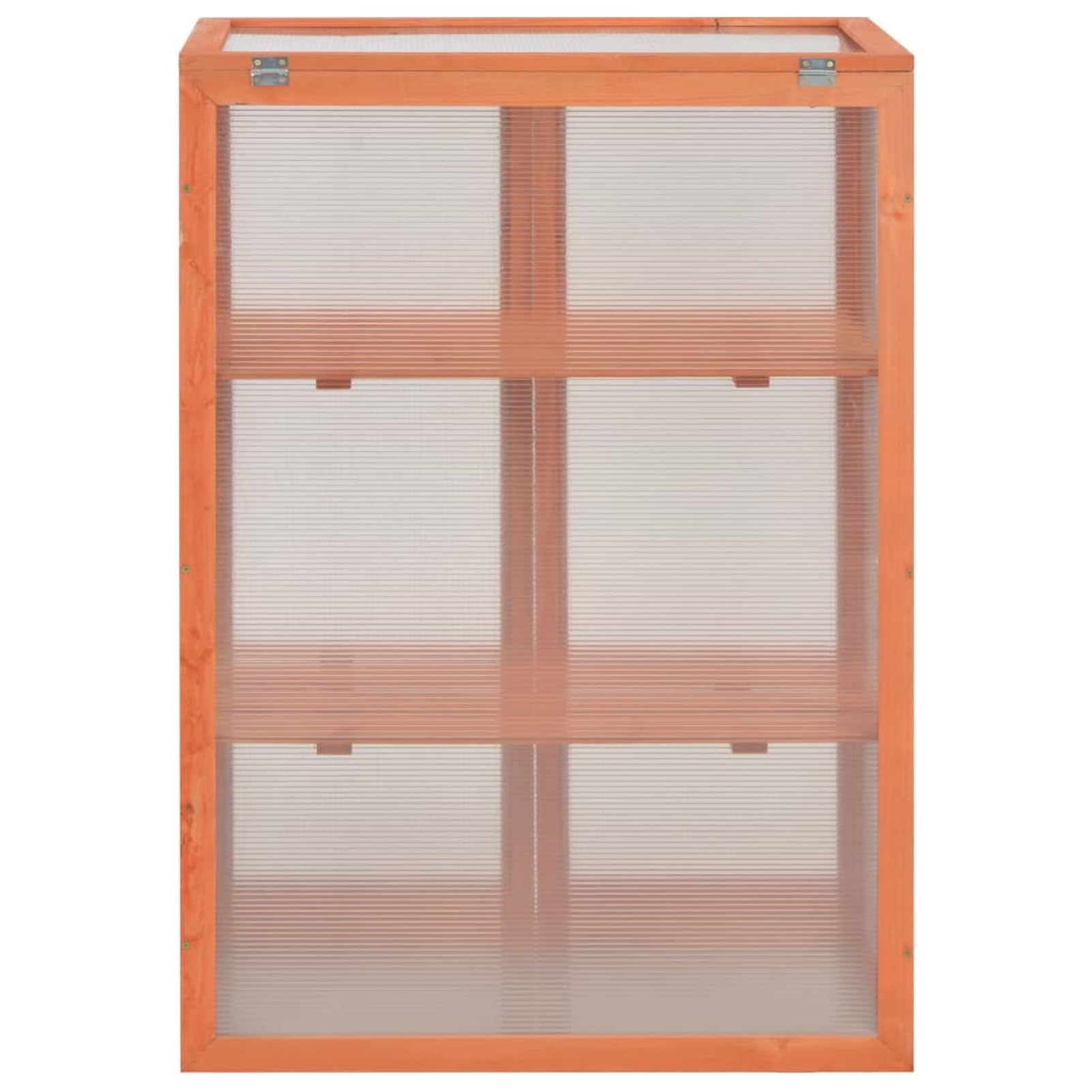 Holz-Gewächshaus mit PC-Platte, 75x47x109 cm, 2 Regale und 2 Türen, wasserfest, für Hobby-Gartenbau und Pflanzenpflege im Außenbereich 170646