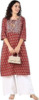 sky fab Women Cotton Blend Straight Feeding and Maternity Kurti-picture-12