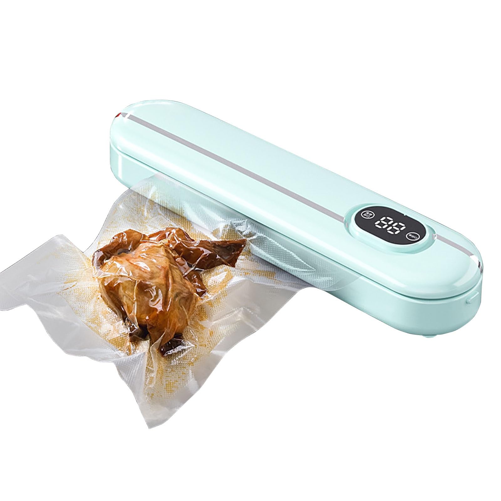 Selladora al Vacío Doméstica Versátil, Multiuso para Alimentos Secos/húmedos/aceitosos/en Polvo, Potencia de Vacío de 60 KPa, Verde/Blanca/Amarilla, 16,1 X 2,8 X 2 Pulgadas(Green)