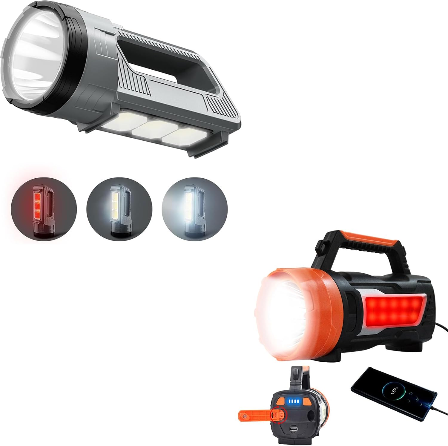 ErayLife Camping Lanterns for Power Outages and Rechargeable Hand Crank Flashlight