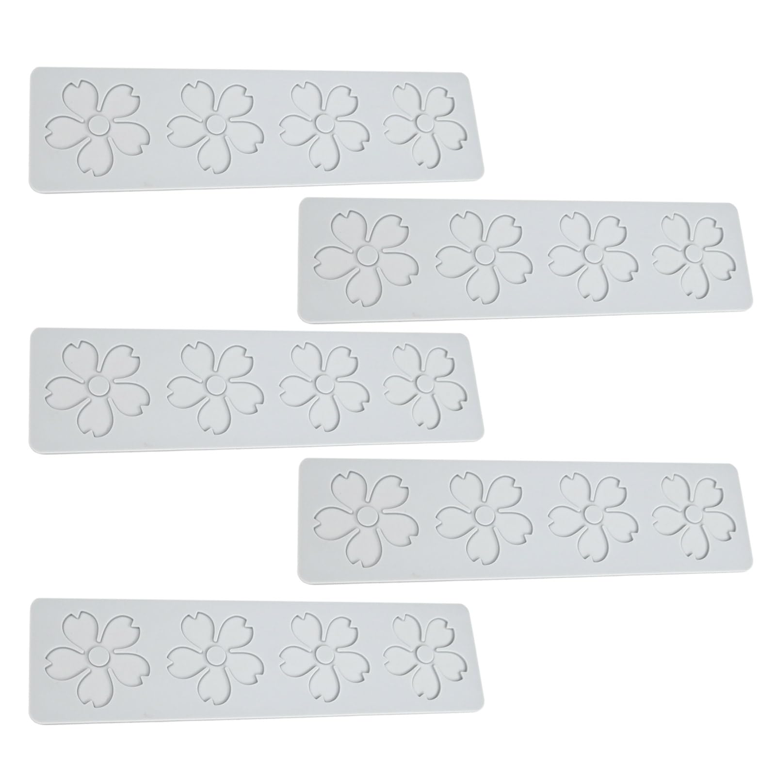 Buxuaaaa 5pcs Fondant Impressions Mats Pastries Flower Petals Pattern Lace Mat Chocolate Silicone Molds for Cake Decorating Chocolate Candy Silicones Molds Fondants Decorating Tool Laces Tool