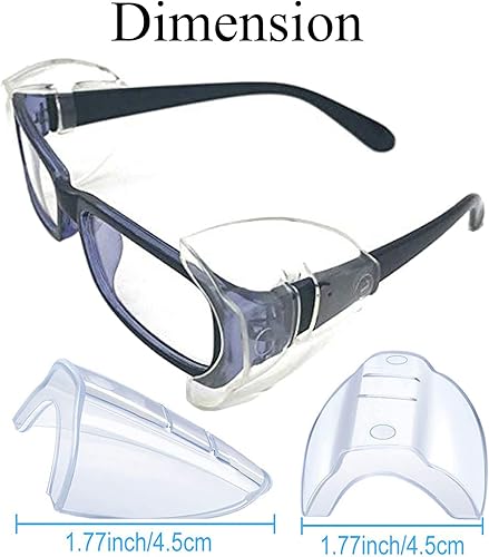 Miniatura 10 de Protectores laterales para lentes, protectores laterales deslizantes, tamaño L se adapta a medianos a grandes, tamaño M para marcos de lentes