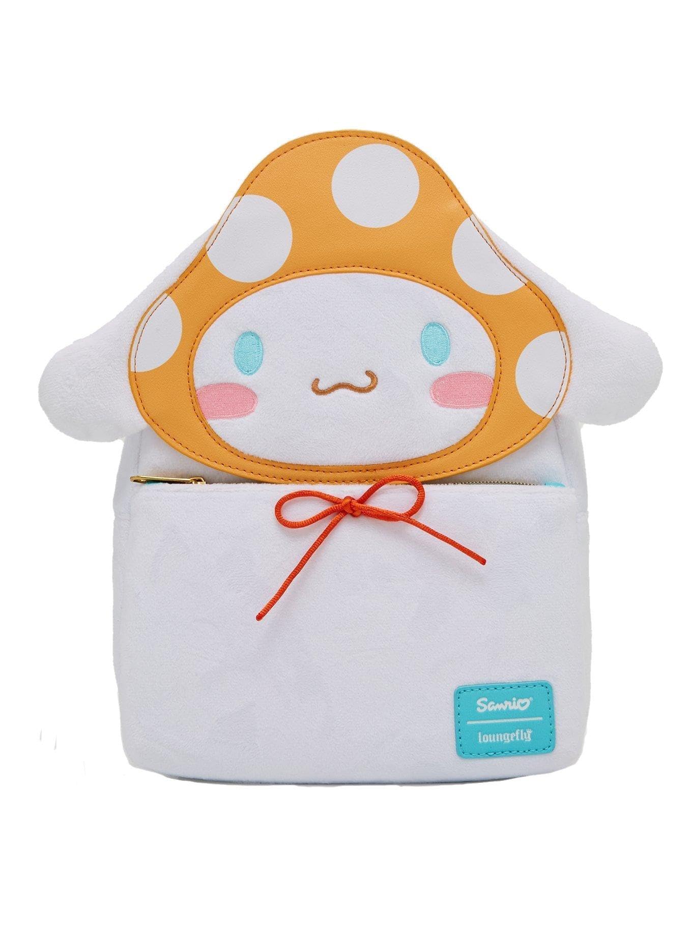 Hot Topic Loungefly Cinnamoroll Mushroom Fuzzy Mini Backpack Multi None : Clothing, Shoes & Jewelry