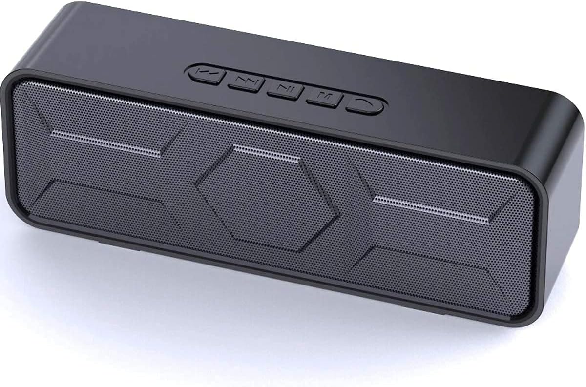 OMIRA Portable Bluetooth Speaker 5.0 stereo surround sound,noise reduction, waterproof,compatible with iPhone, iPad,Android,tablet,also supports USB and TF card playback