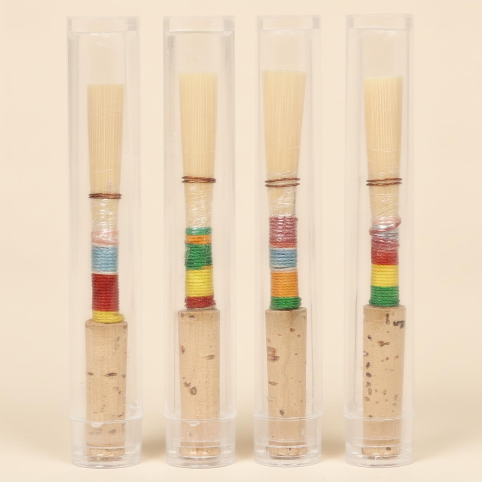 4 Pezzi Ancia in Canna Naturale Studente Ancia con Materiale Naturale Pronta All'uso Accessorio per Oboisti, Studenti, Studio, Concerti