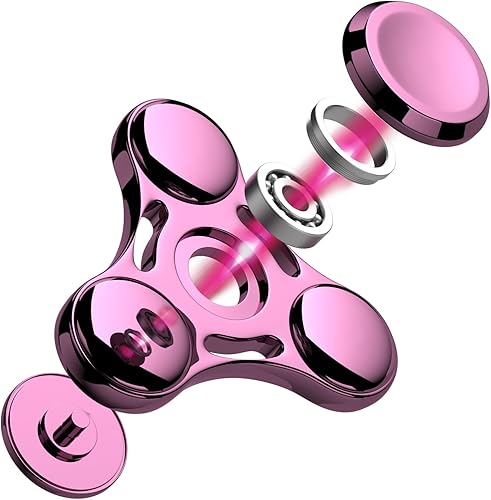 Miniatura 3 de ATESSON Fidget Spinner Juguete duradero de acero inoxidable con rodamientos de alta velocidad, giros de mano de metal de precisión, EDC TDAH,