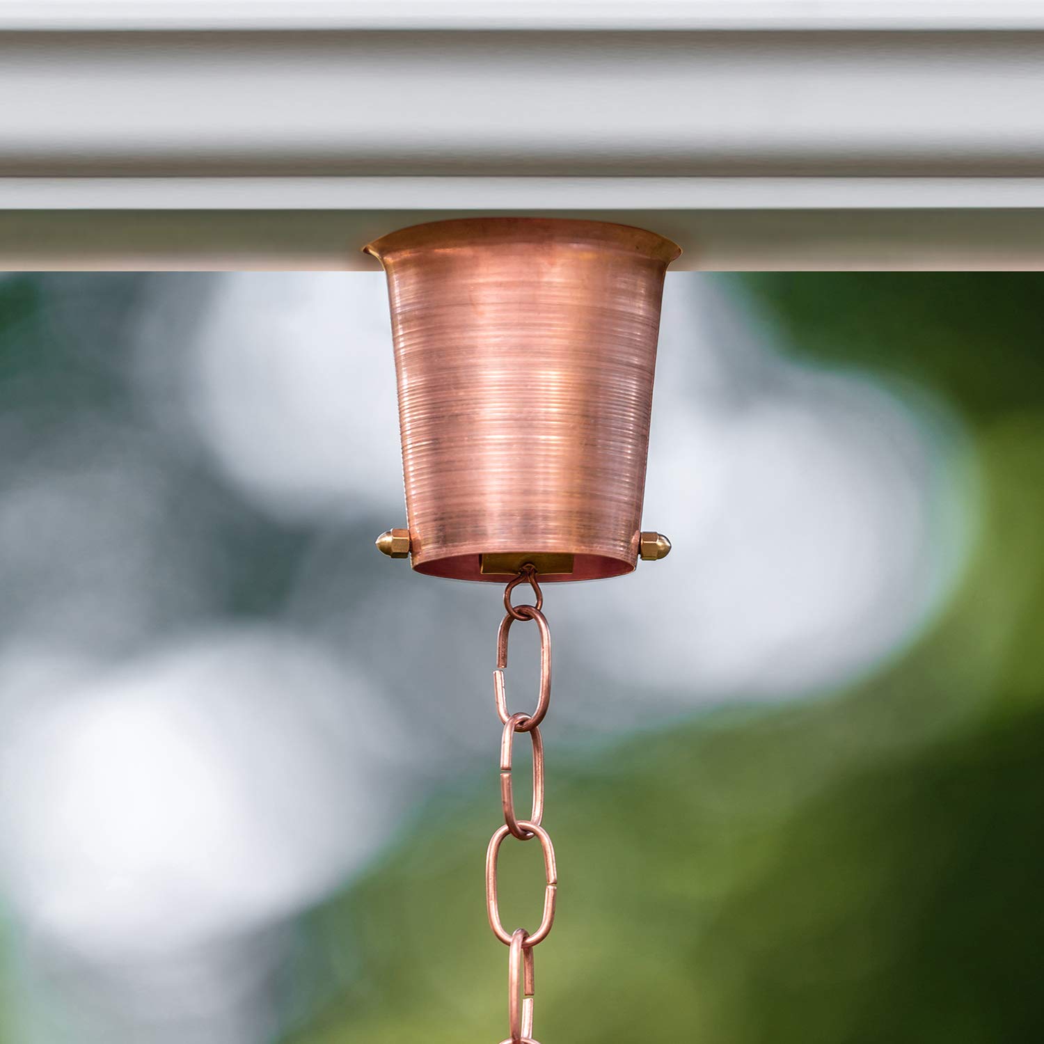 Marrgon Copper Gutter Adapter with Rain Chain Hanger Clip for