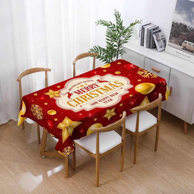 Nappe Imprimée De Noël Nappe Rectangulaire Banquet Ambiance Nappe Décoration AW12 140x140cm