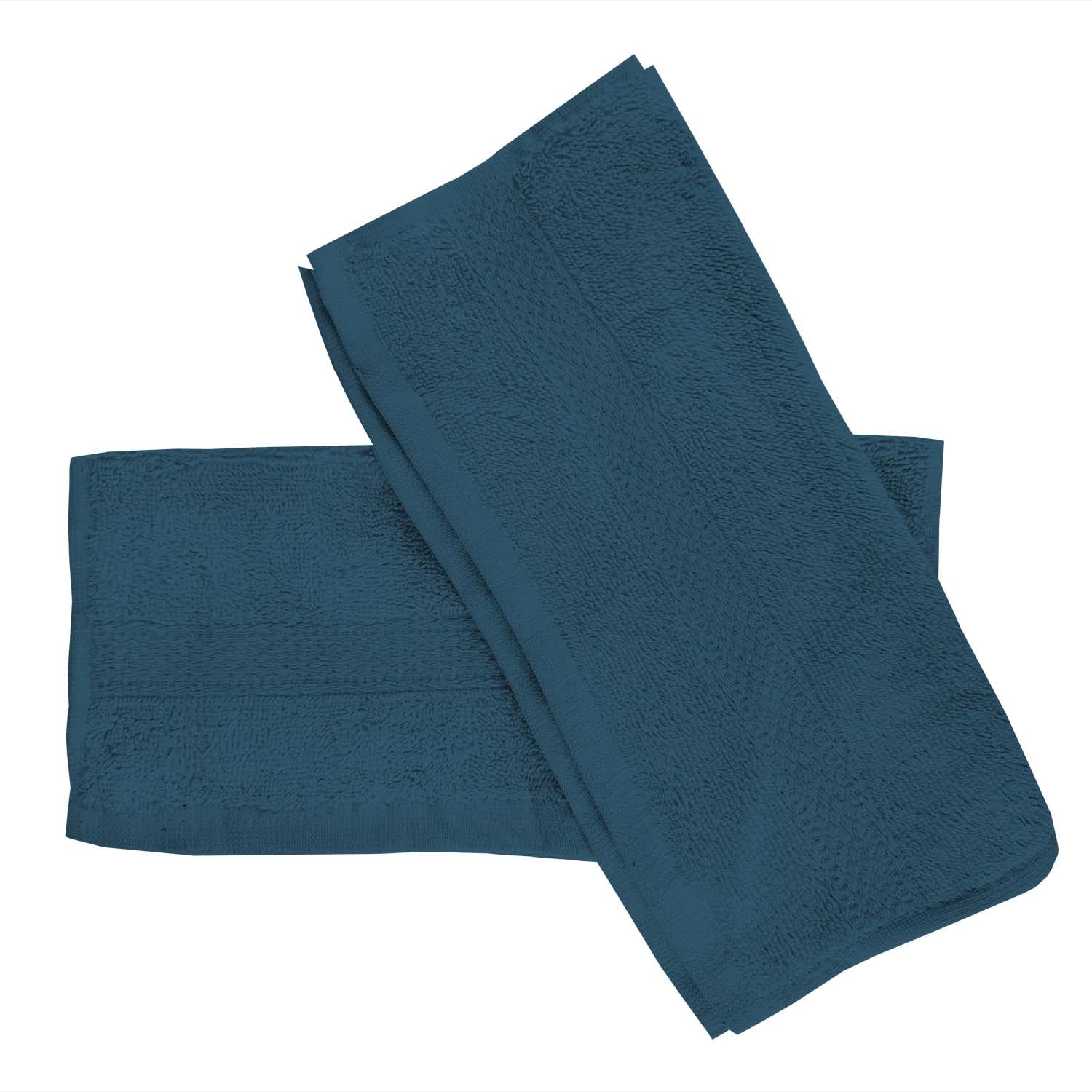 Soleil d'ocre, Lagune Set of 2 Guest Towels, Cotton, Blue, 30 x 40 cm