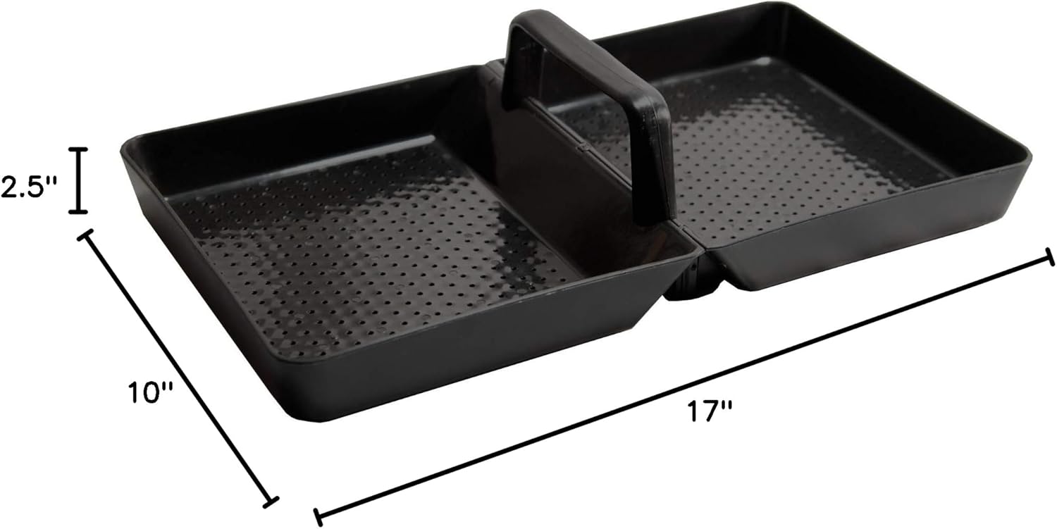 JCs Wildlife Poly Lumber Hanging Tray Platform Bird Feeder with Removable Seed Tray - Backyard Open Platform Cardinal Feeder (Red, Large)