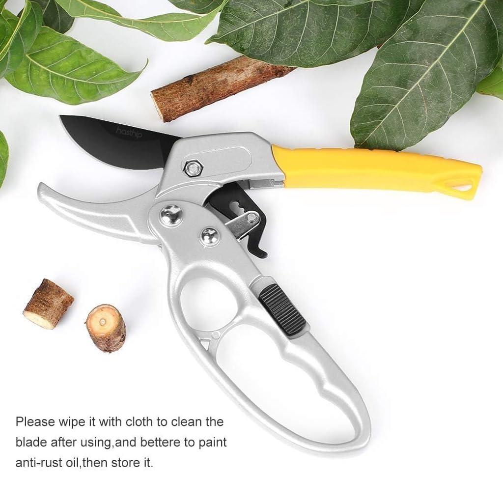 HASTHIP® Garden Pruner Stainless Steel Blade With Safety Lock For Plants 4