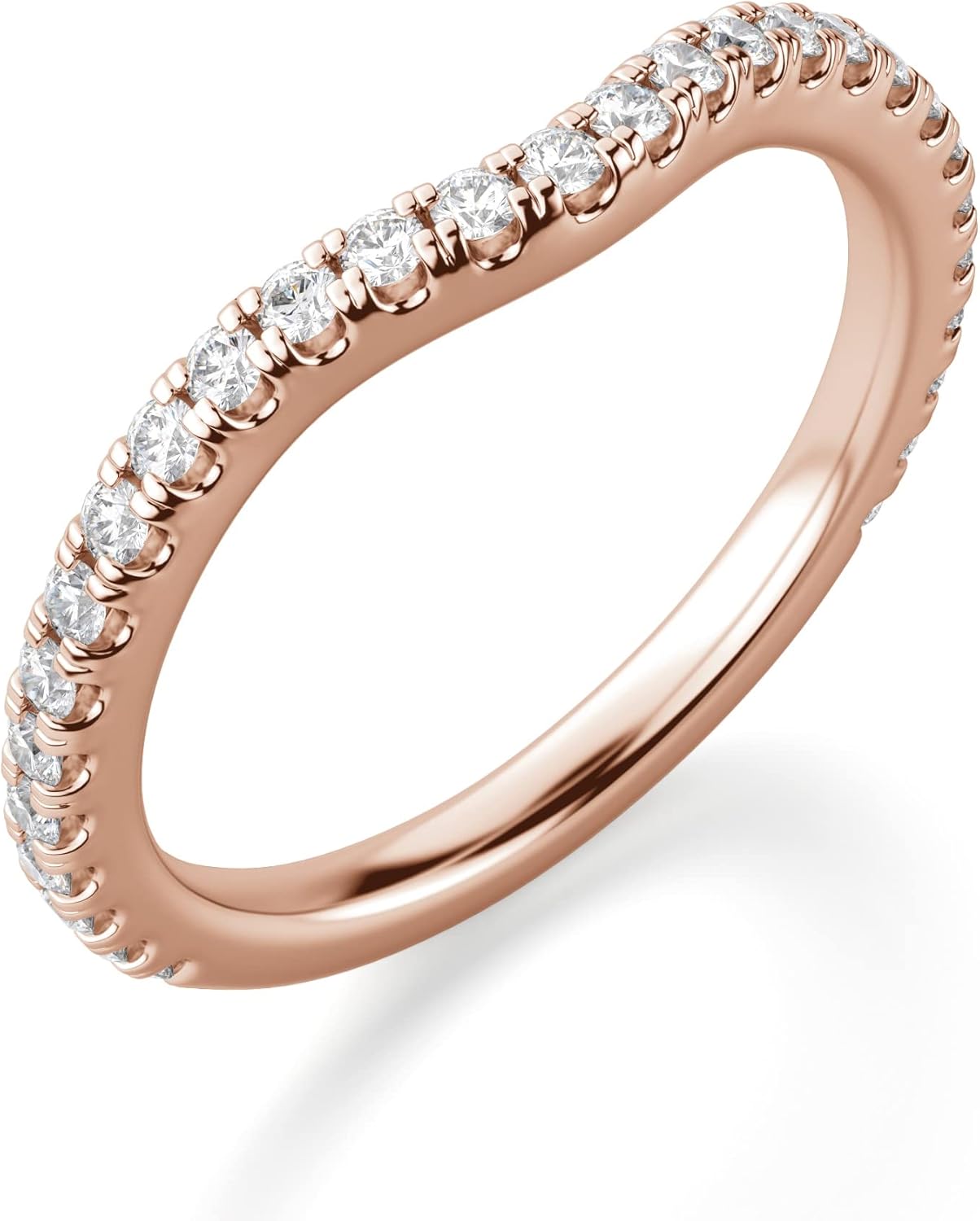 Round Moissanite Halo Engagement Ring Sets 2 CT Diamond Wedding Bridal Gift Her Anniversary Promise Handmade Ring Set for Women 925 Silver 10K 14K 18K Rose Gold Band