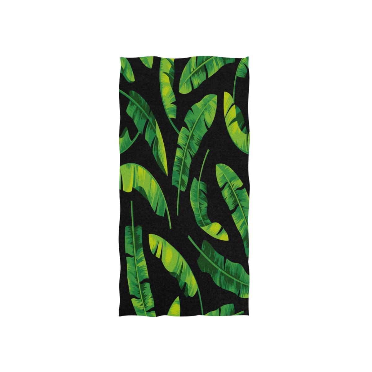 HUYGD Summer Banana Leaves Soft Bath Hotel Spa Hand Gym Sport Towel 76 x 38 cm(30 x 15 Inches)