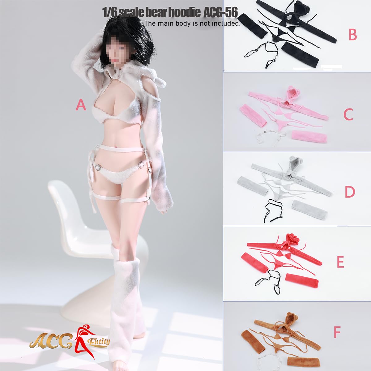 Maillot de bain 1 pièce lycra rouge & Kimono pour poupée mannequin type barbie