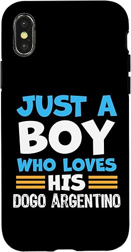 Miniatura 7 de iPhone XS Max Just a Boy who loves his Dogo Argentino Case