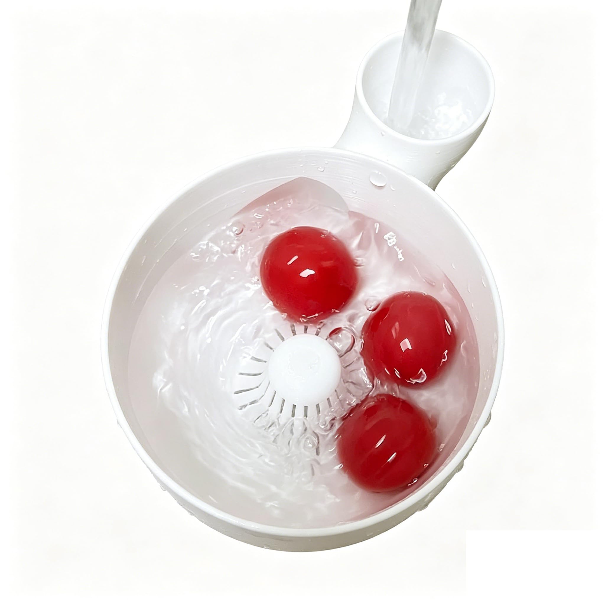 Ciotola per bacche in ceramica, con stampa 3D, ciotola rotante automatica per frutta e verdura, con colino, 4 in 1, cestello multiuso per lavaggio e asciugatura (rosa, S)