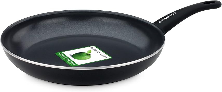 GreenChef Diamond Healthy Ceramic Non-Stick 30cm Frying Pan Skillet, PFAS-Free, Induction, Black