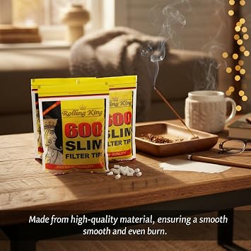 3x 600 Rolling King Slim Filter Tips – Bundled by GetInStyle Shop