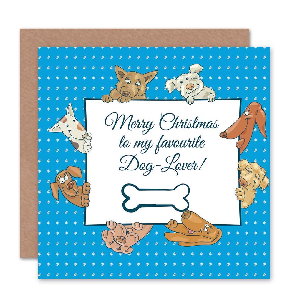 Wee Blue Coo CARD CHRISTMAS XMAS MERRY DOG LOVER POOCH FUN PRESENT GIFT