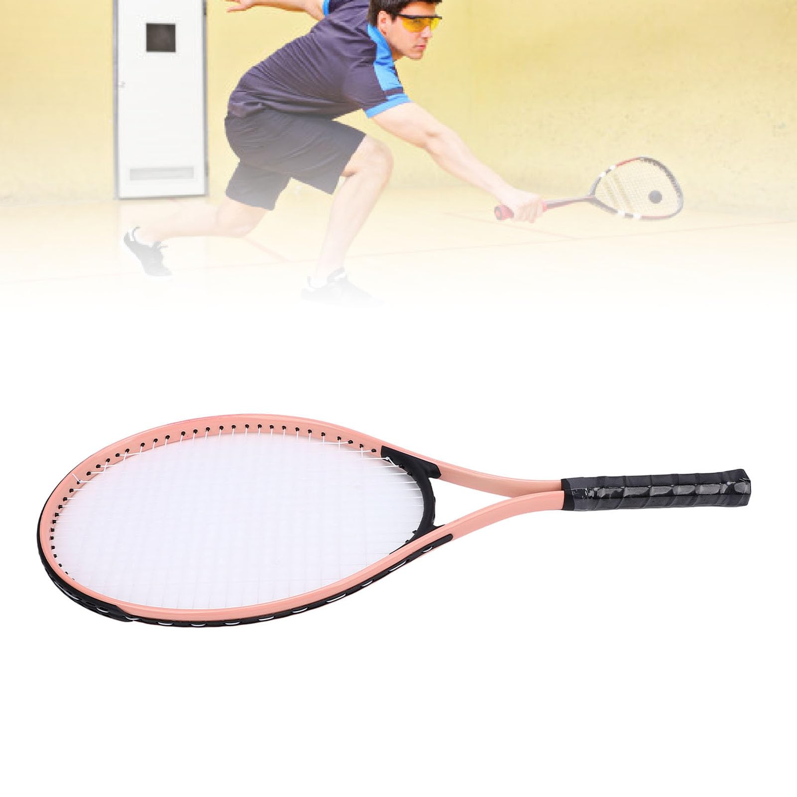 Racchetta da Squash Leggera in Carbonio, Tensione Ottimale e Smorzamento delle Vibrazioni per L'allenamento dei Principianti