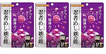 Amazon | U HA味 覚糖 忍者めし 鉄の鎧 グレープ味 40g×3個