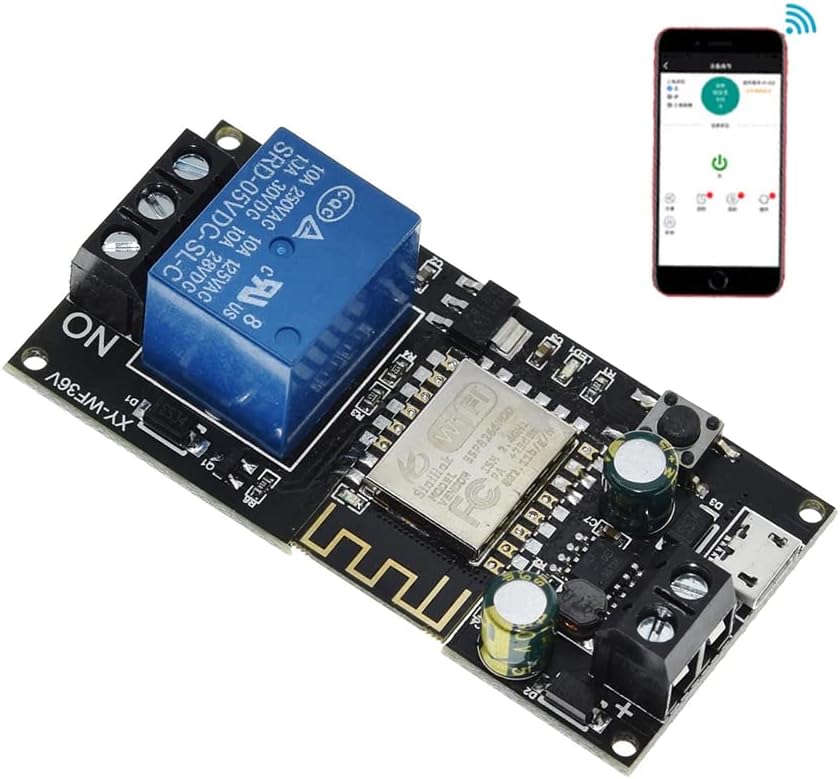 WIFI Mobile Phone Control Relay Switch Module IoF Wireless Intelligent Control Device for Smart Home DC 12V 24V DC6V-36V