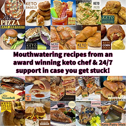 Keto Baking Mix (12 Pack) - 0 Net Carbs - Free Recipe Support - Bread Machine Friendly - Made In The Usa - Over 100 Free Keto Recipes & Video Tutorials - Woman Owned Small Business - Keto Bread Fast #TOP5