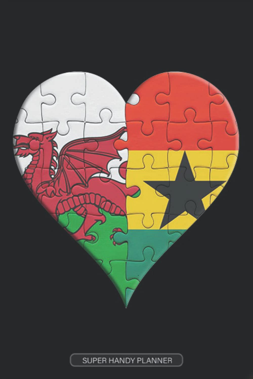 Planner: Welsh Ghanaian Flag United Heart Jigsaw Puzzle Flags Of Wales Ghana