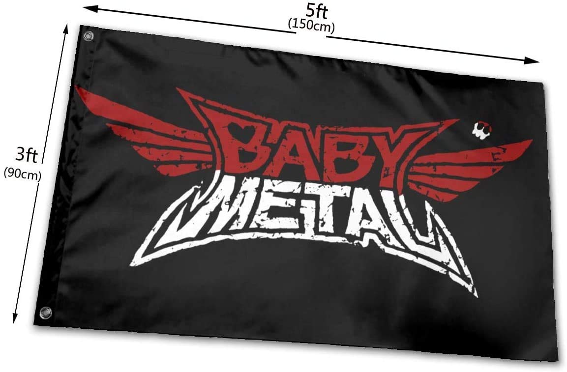 Oaqueen Flag Babymetal Logo Japanese Kawaii Metal Flag Banner 3 x 