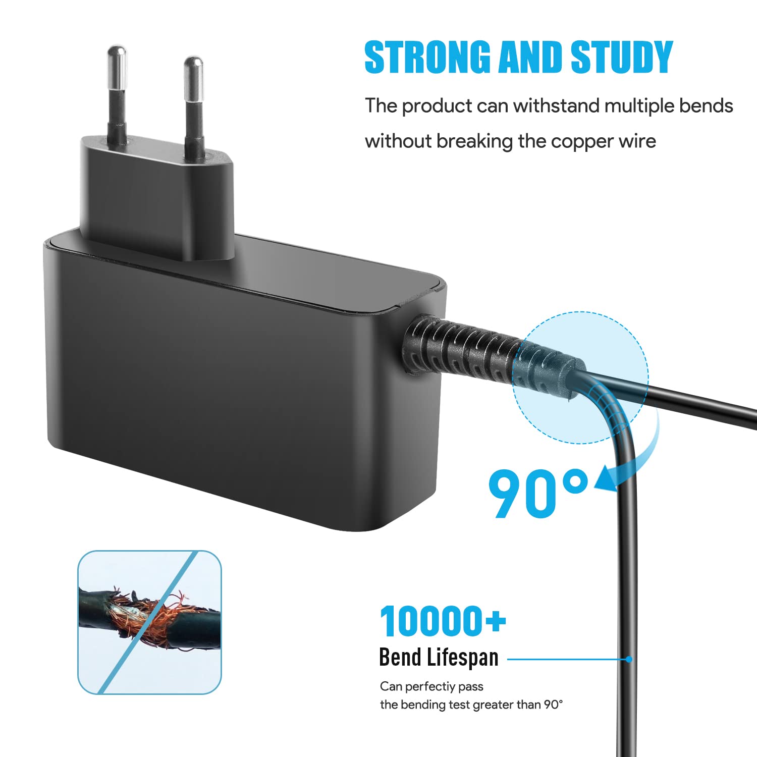 KFD Netzteil 12V 3A Ladegerät Ladekabel für ODYS mybook PRO14 SE 14,1