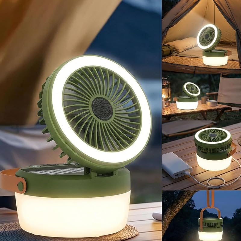 Image of Homehop Solar Light Outdoor Home Garden LED 100W Rechargeable Hanging Fan | Solar Emergency Light Waterproof Wireless with USB 4 Modes Camping Lamp Portable for Trekking, Hiking & Indoor(4000 mAh, ABS)