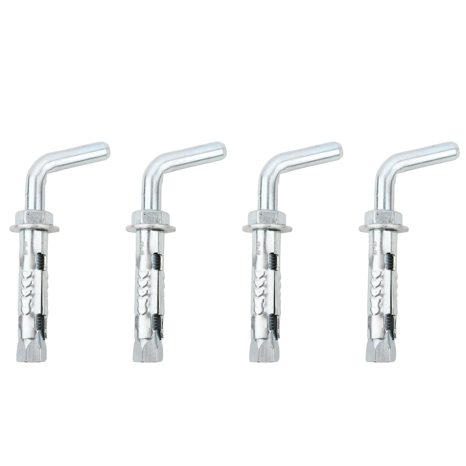 Alloy Steel L-Hook Fastener Geyser Hook Hanger (10mm, Silver) - Set of 4 Pcs