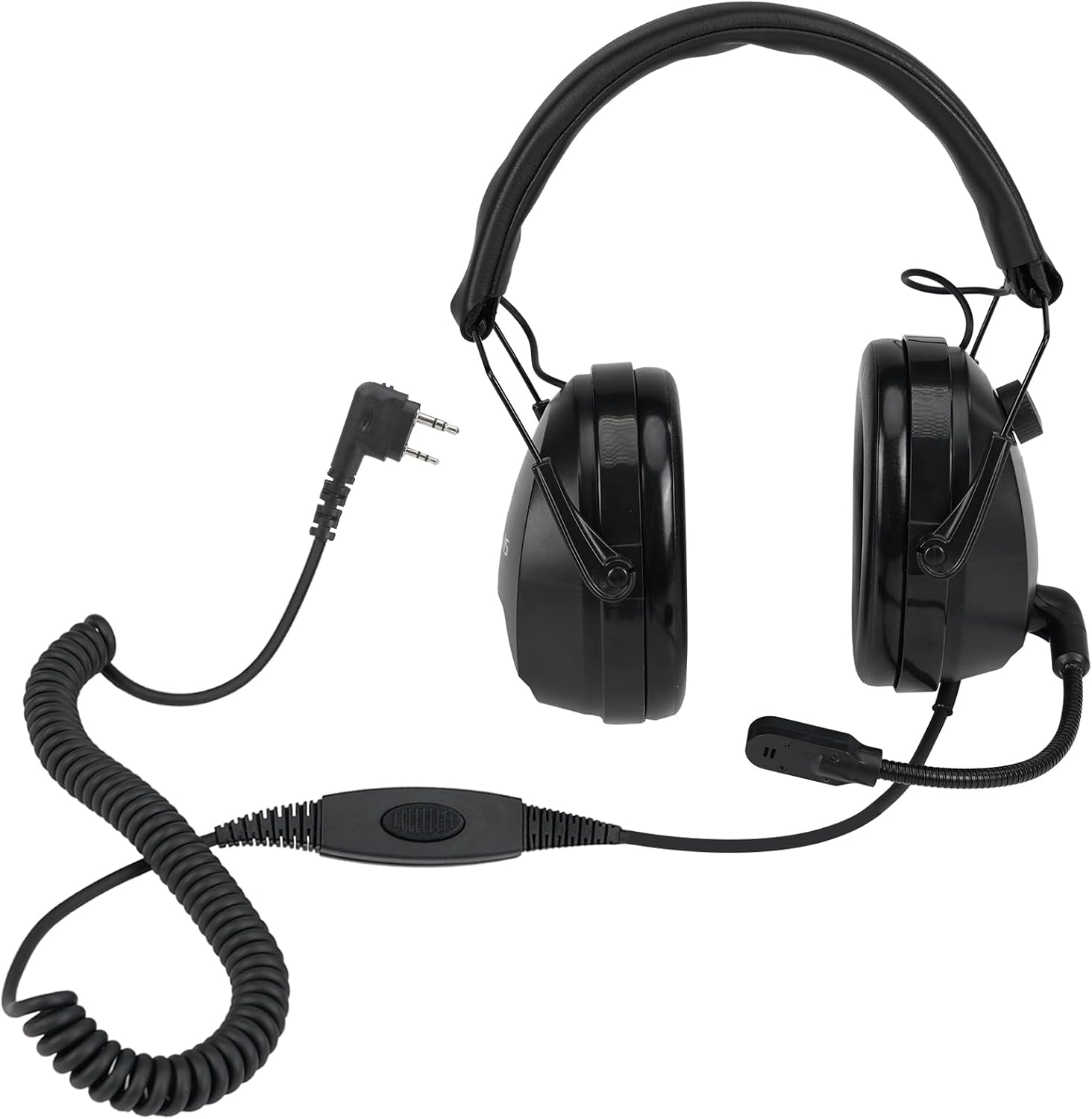 Retevis EHK012 Foldable Two Way Radio Headset with Mic,Noise Reduction,Volume Adjust, Compatible with Baofeng UV-5R BF-F8HP PRO AR-5RM Pxton PX-888S, for RT22 RT68 RT86, 2 Way Radio Headset(1 Pack)