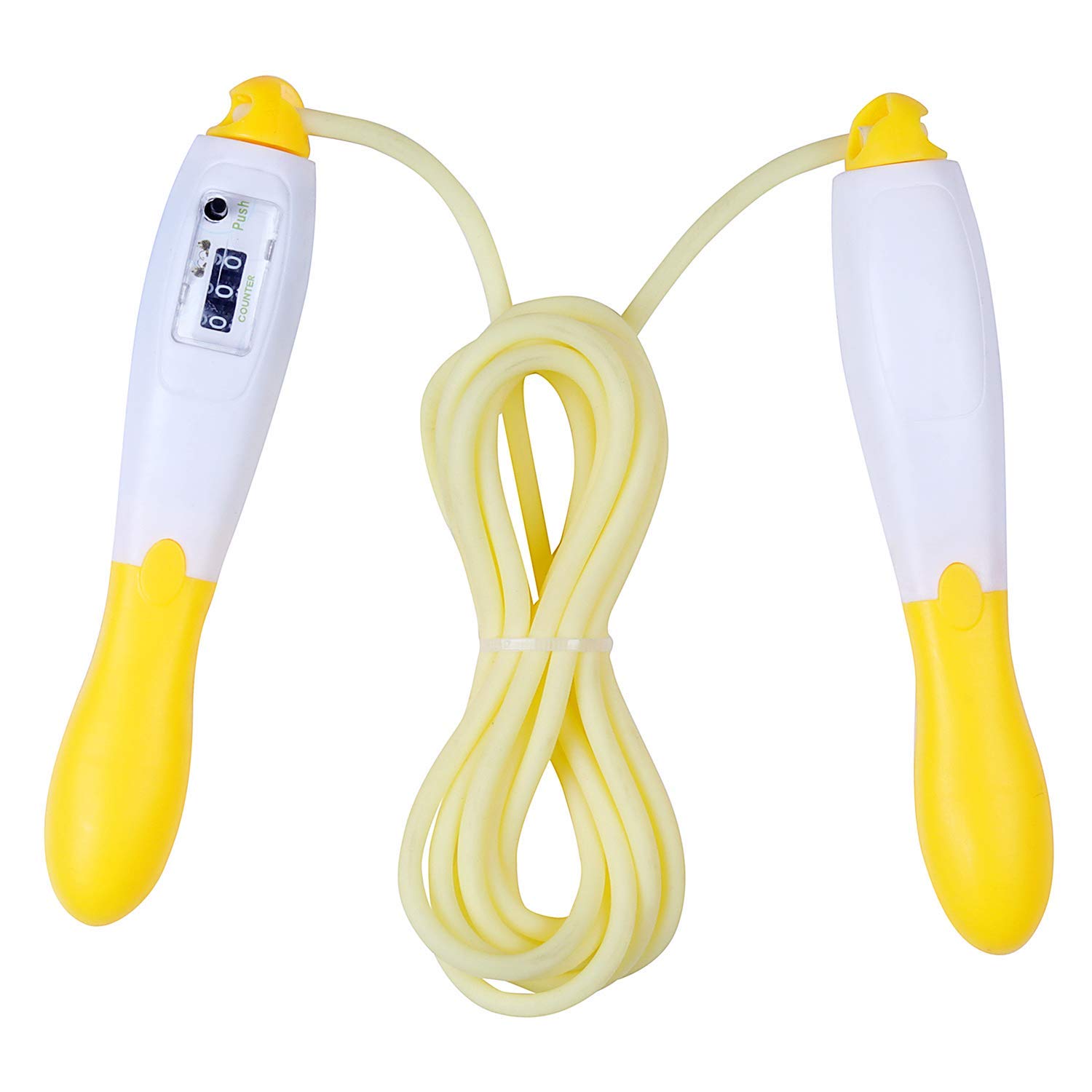 GymWar Jump Skipping Rope for Men and Women with Number Counter Non-Slip Handle Tangle Free Rope Adjustable.Good Exercise Gym Training Tool for Adults & Kids (Yellow) (B08DY896G4) Amazon Price History, Amazon Price Tracker