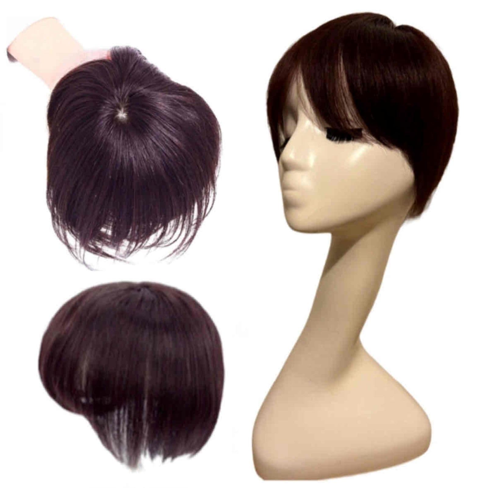 Amazon.co.jp: Wig Terrace 人毛100% 部分ウィッグ 広範囲人工スキン