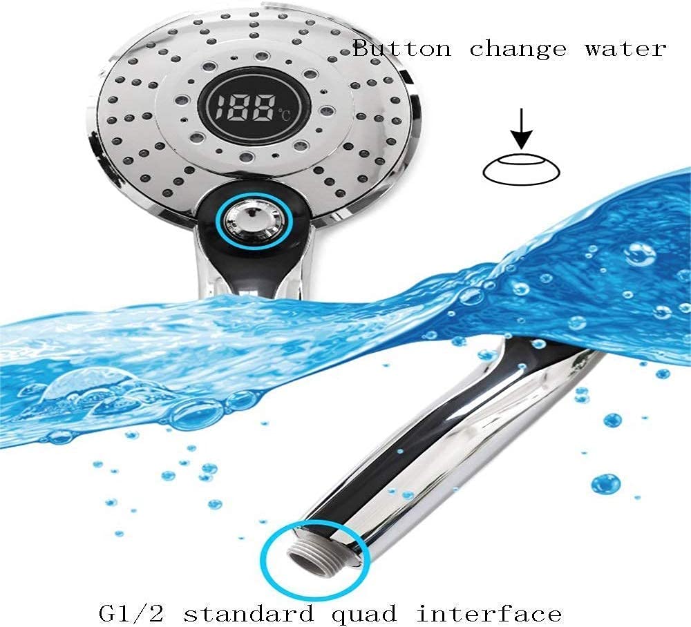 Soffione Doccia Portatile - Soffione Doccia a LED con Tubo Flessibile, soffioni Doccia Spa Regolabili a 3 modalità con spruzzo - Doccia Portatile ad Alta Pressione e Tubo Flessibile per Il Bagno