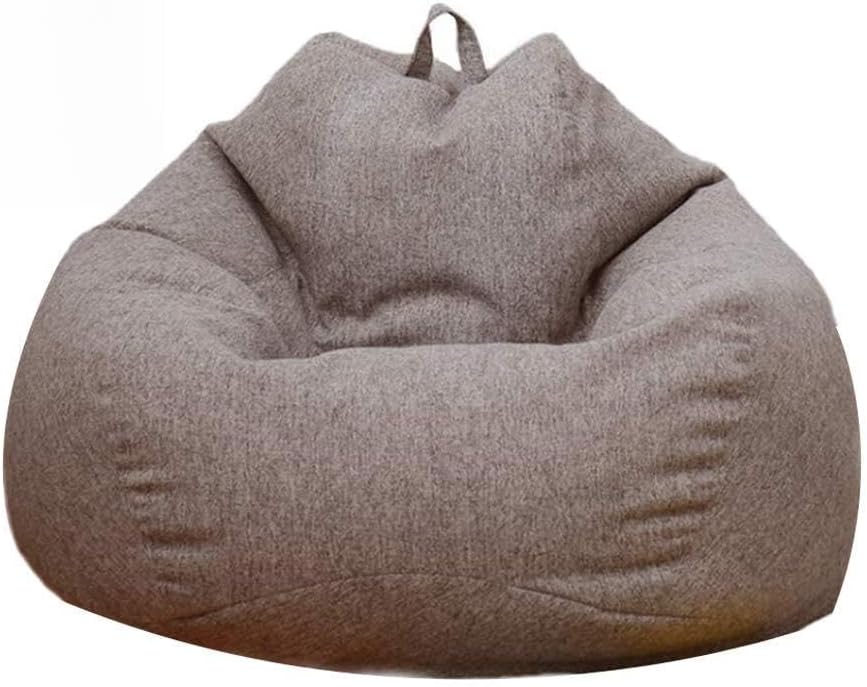 Bean Bag Chair Bean Bag Chair with Soft Micro Fiber Cover Stuffed EPS Grain Filled Comfortable Sofa Furniture for Home Dorm Room 31x35Inch (Flax Brown)