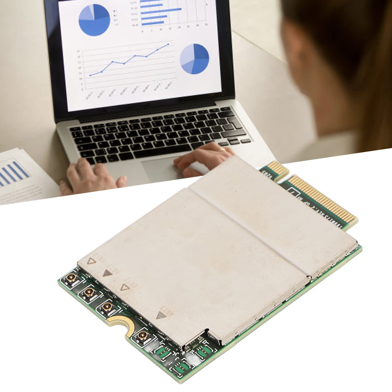 KIMISS Modulo di Rete 5G, Scheda PCI Express M.2 DW5930E T99W175 per Latitude 9420/9430/9520, Soluzione Wireless Ad Alta velocità